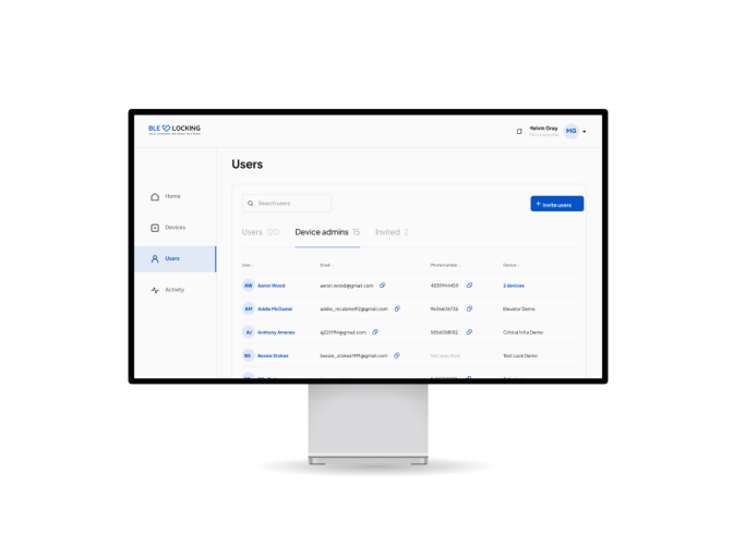 Launched BLE Locking web platform in 2022 for physical access control